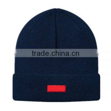 Classic and simple design men's knitted winter 5 panel hat