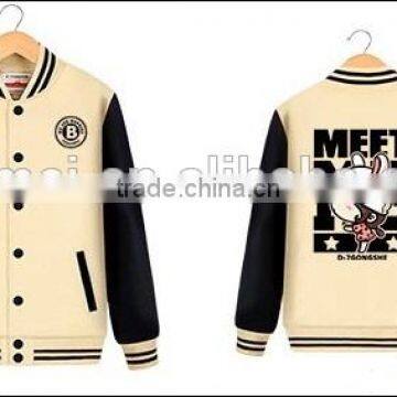 100% Polyester Wholesale Customized Man Woman Baseball Jacket