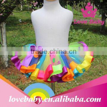 Fashion Baby Girls Ball Gown Mini Skirt Colorful Mesh Splice Tutu Skirt photo-3
