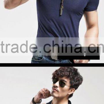 2016 Latest Style China Manufacturer lycra cotton Slim Fit men's t shirt