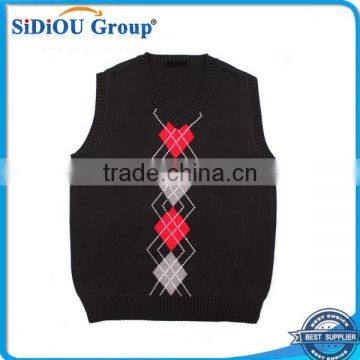 Sleeveless Argyle Top Brand Sweaters Vest For Men