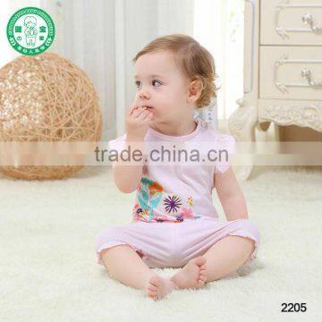 Ruffled Infant Girls Clothing Summer Kids Cotton Clothes Sets photo-3