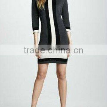 New Arrival Fashion Block Pencil Dress 3041