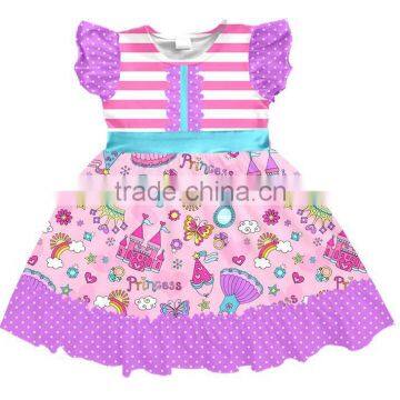 Baby Ruffle Sleeve Dress New design Girl Dress Little Girl Princess Dress