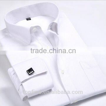 Good Quality Fashionable 100% Cotton French Double Cuff Men's Busniess Shirt photo-5