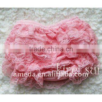Baby Girls Light Pink Lace Petti Panties Bloomers Underwear