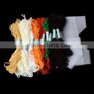 Hot Sale Multicolor House Pattern Plastic & Cotton Tissue Box Cross Stitch photo-2