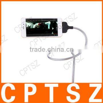Creative Gift Palm Type Flexible Tube Metal Lazy Mobile Phone Bracket Charging Data Cable photo-5