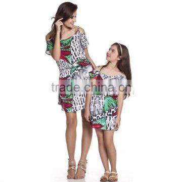 Ethnic Style Mother and Daughter Same Maxi Dress