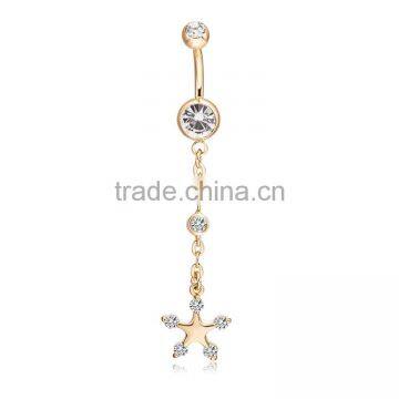 Dangle Body Jewelry Tassel Gold Eagle Belly Button Ring photo-5