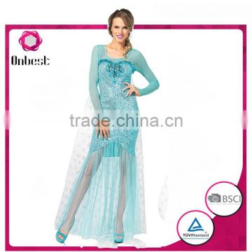 Hot sales elsa princess dress for adult frozen alsa dress wholesale princess dresses for girls