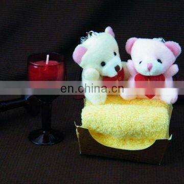 cake towel with lovely bear for wedding gift