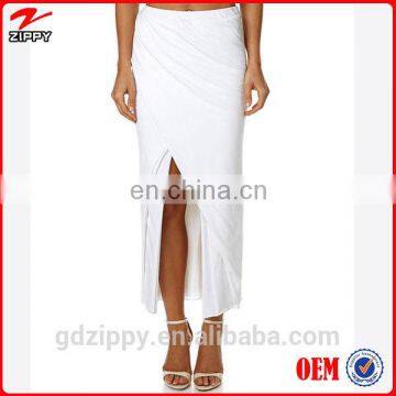 Latest Custom Design Bohemia White Long Skirt Wholesale Clothing