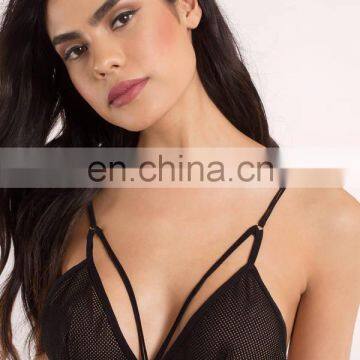 C4067 Cheap Price Women Clothing Sexy Girls Photos Black Mesh Bralette