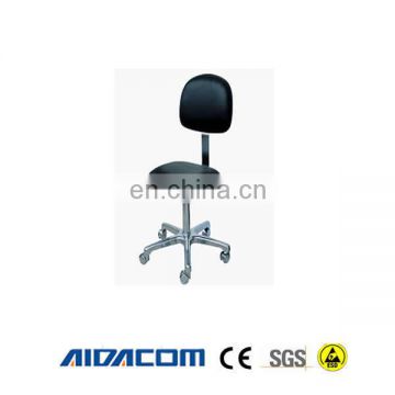 Pu leanther Cleanroom antistatic esd chair with castor