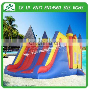 Fun inflatable combo slide Island for business rental