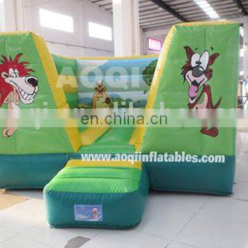 AOQI new style animal moonwalk green inflatable jumping bouncer commercial use inflatable bouncer for sale