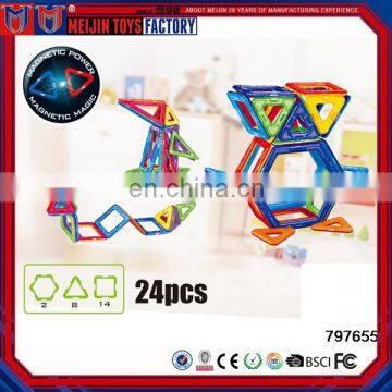 2017 24pcs New ABS magnetic building blocks for kids