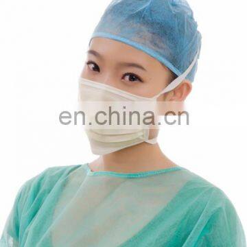 Disposable PP non-woven 3-ply face mask with ties