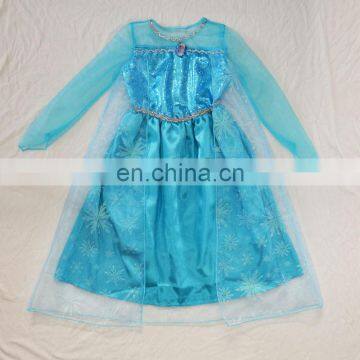 Wholesale frozen princess elsa dress costume factory in China KC-0020