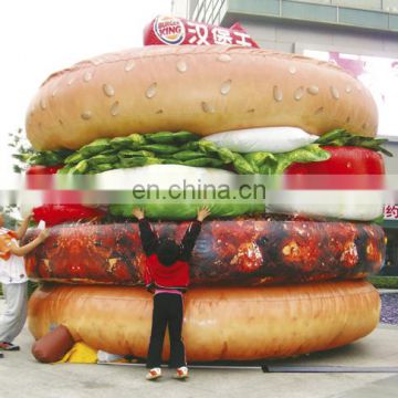 Customized guangzhou factory inflatable hamburger for advertising