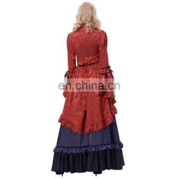 Belle Poque Retro Vintage Steampunk Victorian Edwardian Downton Abbey Long Maxi Dress BP000365-1 photo-5