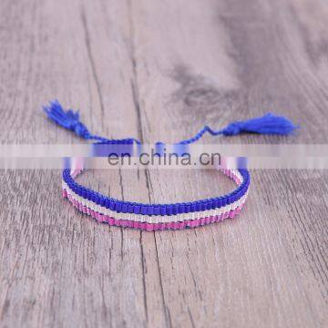 Handmade Friendship Bracelet Seed Beads Tassel String Chain Cuff Bangle