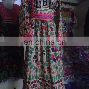 Kochi Afghan Afghan Tribal Dress with Kuchi Embroider