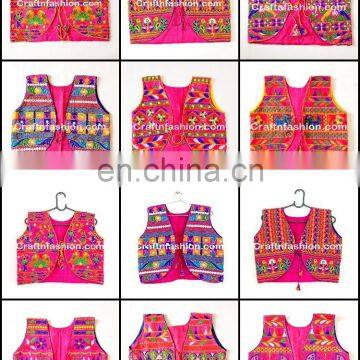 indian Traditional Gujarati Navratri Koti - Designer embroidery jacket-vests- Gujarati cotton handmade jacket