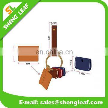 2017 Latest Fashion Design Leather Keychain Car Keyring With Leather Bags photo-4