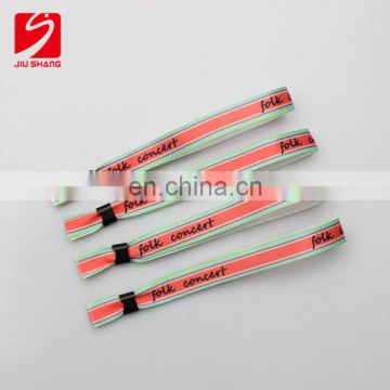 Beautiful Promotion Event Woven plastic wristband clasp