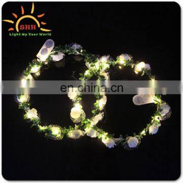 2017 New Led Lights hair floewer glandran for Party