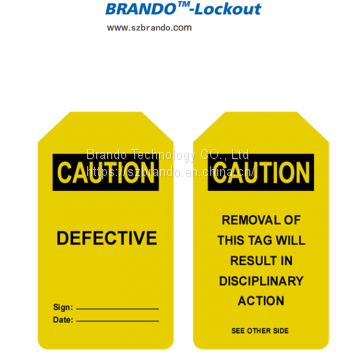 Safety Lockout Tagout PVC Padlock Label Safety Tag and Sign photo-3