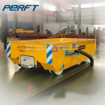 75 ton cable drum motorized Industrial Rail Transfer Trolley  for factory material transport