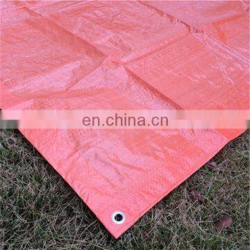 Tarpaulin with rope and aluminium eyelets