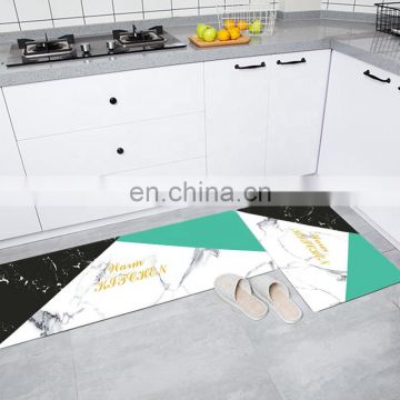 anti-slip pvc print kitchen mats and rugs floorwaterproof