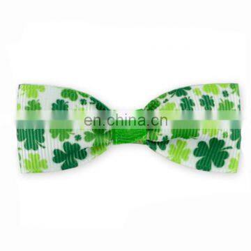 Stylish St Patrick's Day Green Baby Girls Hair Accessories Ribbon New Years Hair Bows Princess Hair Bow photo-6