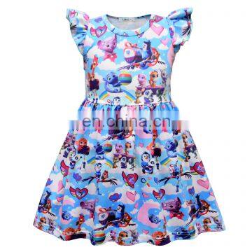 2020 Summer Girls Dress Print Cartoon Wholesale Children's Clothing