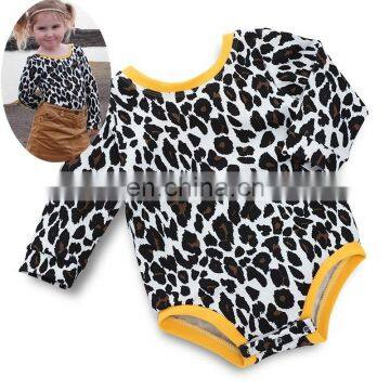 Newborn Baby Bodysuit Baby Girls Floral Outfit Clothes Infant Body Suits Girls Leopard Romper photo-5