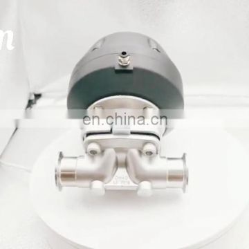 Food Grade Aseptic Pneumatic Actuated Tank Bottom Diaphragm Valve with Tri-clamped End