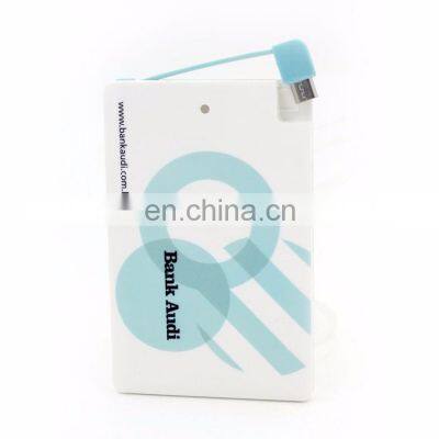 Small Size Card Power Bank 2500mah Portable Phone Charger Wholesale Mini Power Bank photo-2