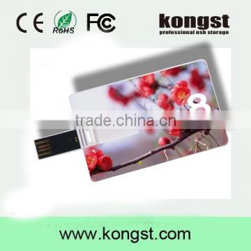 Kongst full color printing personal card usb credit card usb plastic card usb