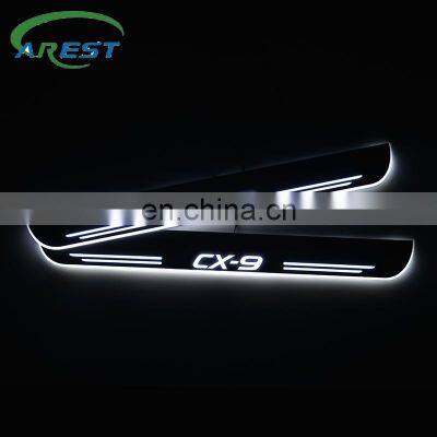 12v Streamed Light LED Door Sill For MAZDA CX-9 TB TC 2006-2020 Scuff Plate Acrylic Door Sills Car Sticker Accessories