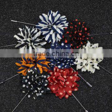 17Color Lapel Flower Daisy Handmade Boutonniere Brooch Pin Men's Accessories