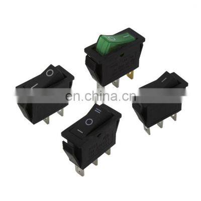 China rocker switches manufacturer waterproof black 12v 16A SPST 3 pin position illuminated led kcd3 series rocker switch