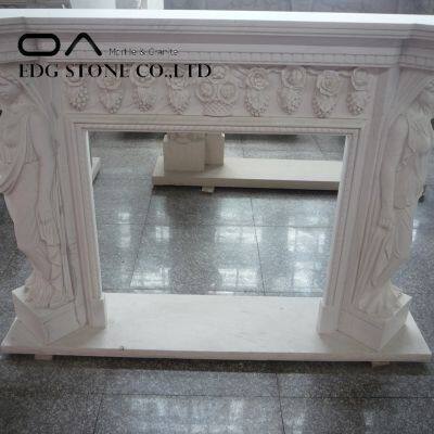 Factory wholesale white marble fireplace