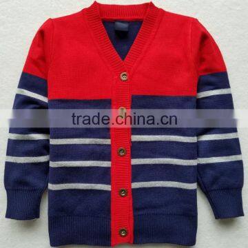 New design Knitting Korean cardigan for kids boy's cardigan sweaters wholesale