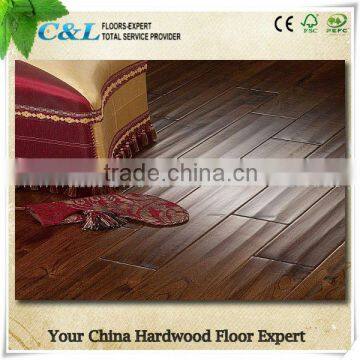 Best price Handscraped rustic acacia solid wood parquet flooring