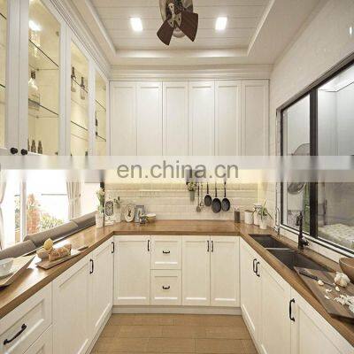 Antique white pantry cupboard wooden kitchen cabinet interior designs