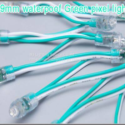 9mm 5V 12V Mini Led Pixel Light Green Color Waterproof Ip68 Lightings For Logo Signs photo-5